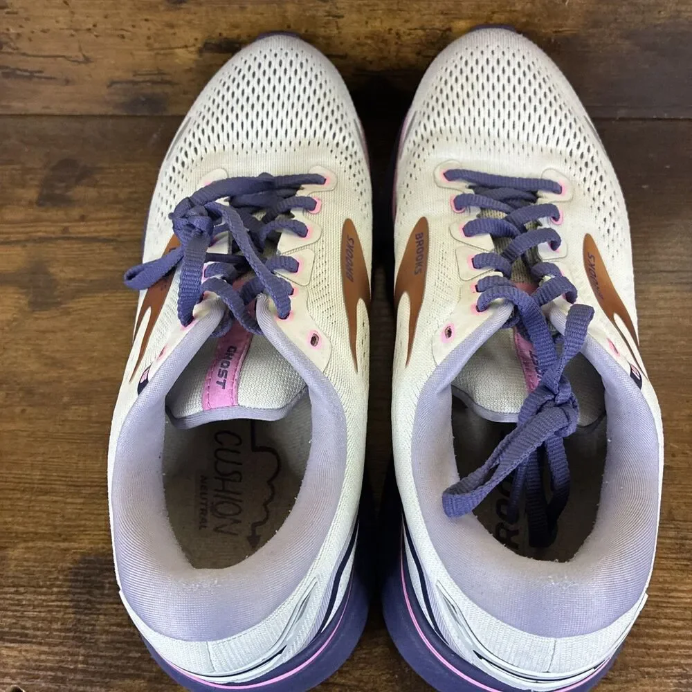 Brooks Ghost 15 Shoes Womens Size 9 Gray Mesh Athletic Running Shoes 1203801B492